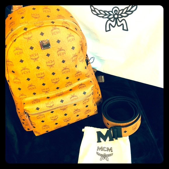 mcm belt and backpack